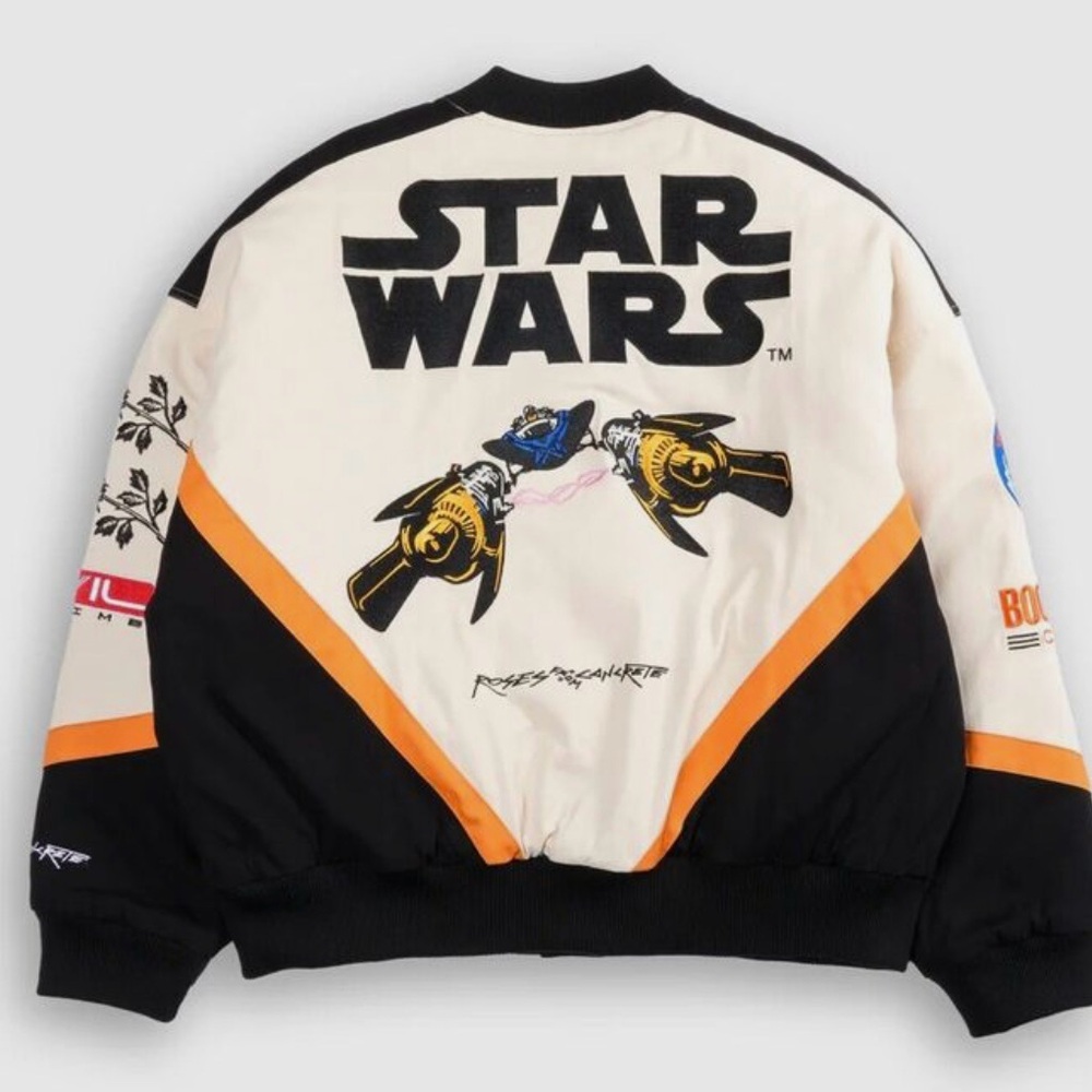 Limited Edition! Star Wars Pod Racing Bomber Jacket Civil Regime Orange White
